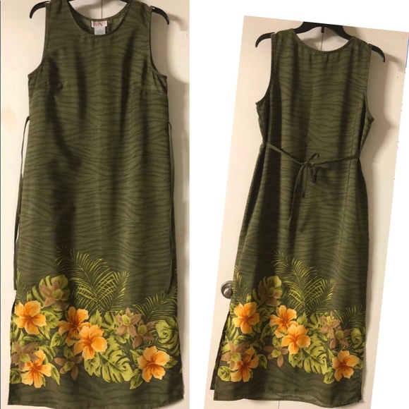 R&K Originals Dress Sz 10 🏝New without Tags Maxi Summer Beach tie waist - Picture 1 of 12